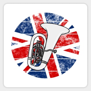Tuba UK Flag Britain Tubaist British Musician Magnet